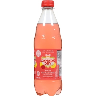 Canada Dry Soda gingembre à la limonade aux framboises 500 ml, 0,36 $/100ml