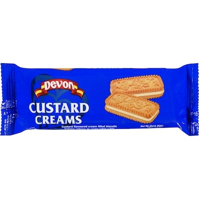 Devon Custard Flavoured Cream Filled Biscuits Custard Creams 140 g, $1.42/100g