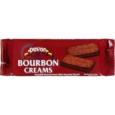 Devon Chocolate Flavored Cream Filled Chocolate Biscuits Bourbon Creams 140 g, $1.42/100g