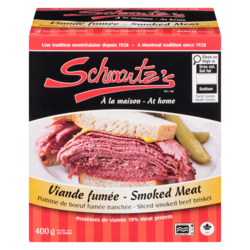 Schwartz's Viande fumée poitrine de boeuf fumée tranchée 400 g, 3,75 $/100g