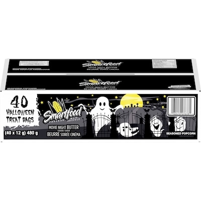 Smartfood Movie Night Butter Flavour Seasoned Popcorn, 40 Halloween Treat Bags, 12 g Each 480 g, $2.50/100g