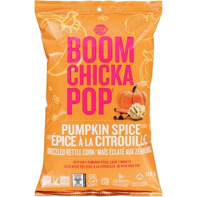 Angie's Boomchickapop Drizzled Kettle Corn Pumpkin Spice Flavoured 128 g, $3.91/100g