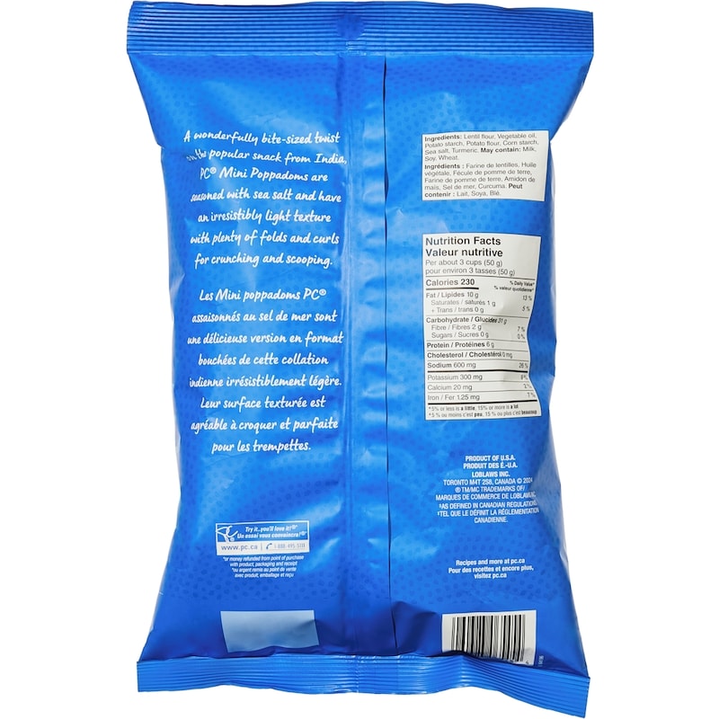 Sea Salt Flavoured Mini Poppadoms