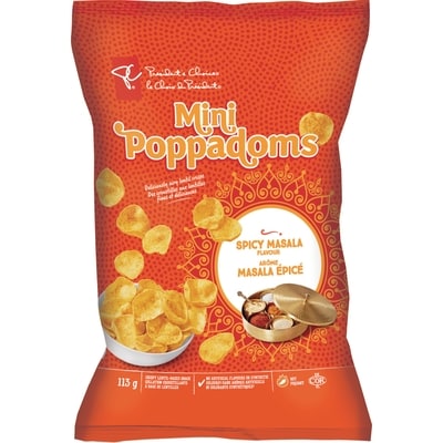 President's Choice Spicy Masala Flavoured Mini Poppadoms 113 g, $3.53/100g