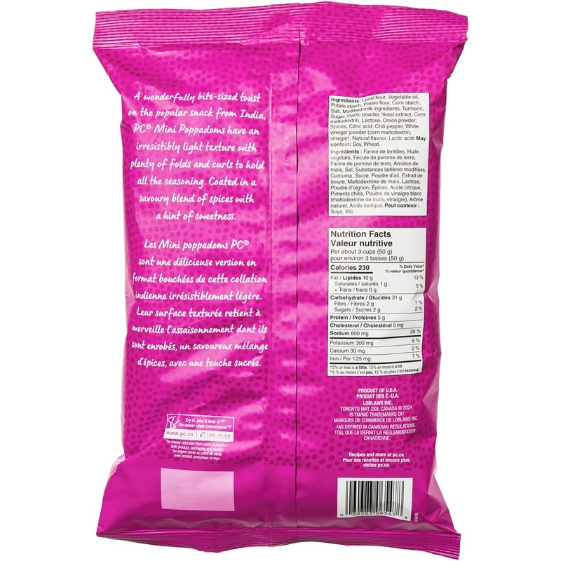 Creamy Roasted Garlic Flavoured Mini Poppadoms