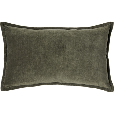 Life at Home Velvet Cushion 12 in x 20 in - Olive Green 1 ea, $20.00/1ea