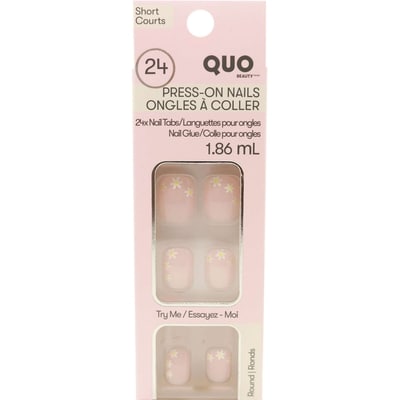 Quo Beauty Ongles artificiels avec colle pour les ongles naturel 1 ea, 12,00 $/1ch