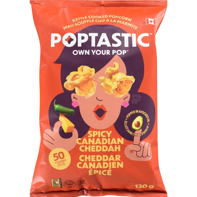 Kettle Cooked Popcorn Spicy Canadian Cheddah