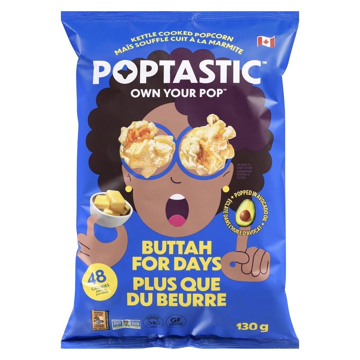 POPTASTIC Kettle Cooked Popcorn Buttah For Days