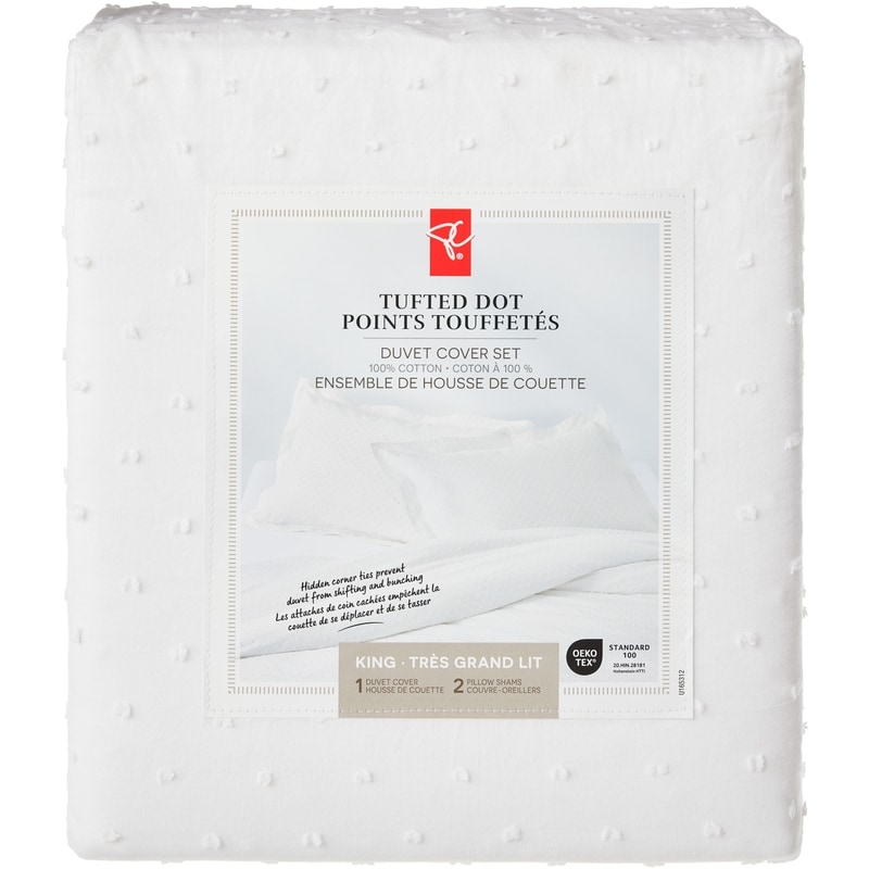 King Tufted Dot Duvet Cover 3 Piece Set