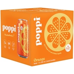 Poppi Orange Cans 4x355.0 ml, $0.81/100ml