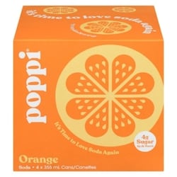 Poppi Orange Soda 4x355.0 ml, 0,81 $/100ml