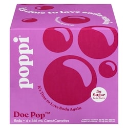 Poppi Doc Pop Soda 4x355.0 ml, $0.63/100ml