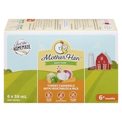 Mother Hen Baby Food Turkey Casserole With Vegetables & Rice 6+ Months 59 ml, $26.25/100ml