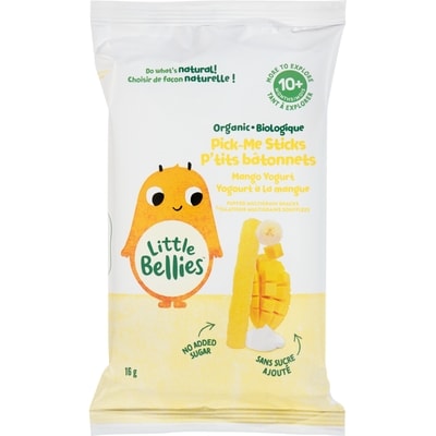 Little Bellies More To Explore Puffed Multigrain Snacks Organic Pick-Me Sticks Mango Yogurt 10+ Months 16 g, $24.94/100g