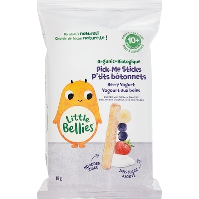 Little Bellies More To Explore Puffed Multigrain Snacks Organic Pick-Me Sticks Berry Yogurt 10+ Months 16 g, $24.94/100g