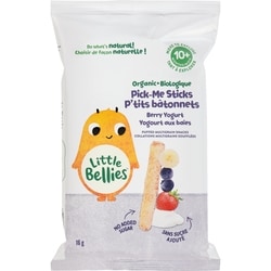 Little Bellies Tant à explorer collations multigrains soufflées biologique p'tits bâtonnets yogourt aux baies 10+ mois 16 g, 21,81 $/100g