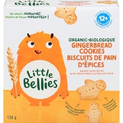Little Bellies Les tout-petits trottinent mini-bouchées cuites au four biologique biscuits de pain d'épices 12+ mois 130 g, 4,45 $/100g