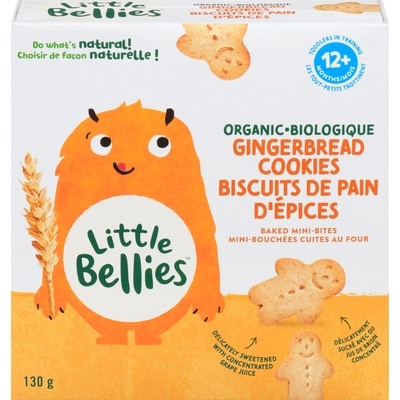Little Bellies Les tout-petits trottinent mini-bouchées cuites au four biologique biscuits de pain d'épices 12+ mois 130 g, 4,61 $/100g
