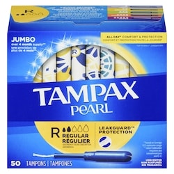 Pearl Tampons Regular Absorbency, 50 Count