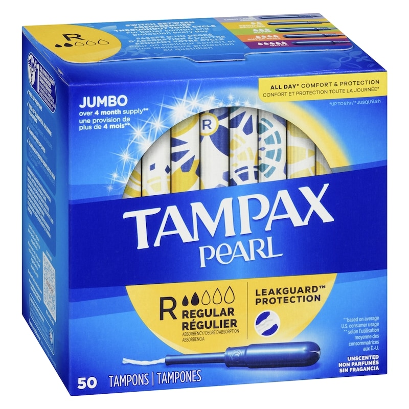 Pearl Tampons Regular Absorbency, 50 Count