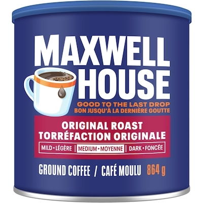 Maxwell House Original Roast Ground Coffee 864 g, $2.08/100g