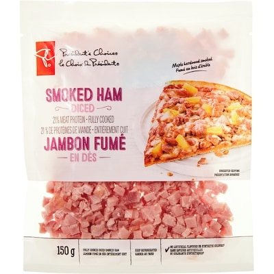 President's Choice Smoked Ham, Diced 150 g, $3.33/100g