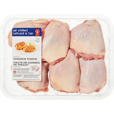 President's Choice Bone in Chicken Thighs 870 g, $0.92/100g