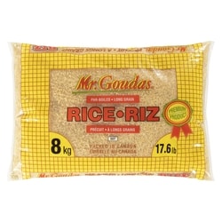 Mr Goudas Rice Par-Boiled Long Grain 8000 g, $0.16/100g