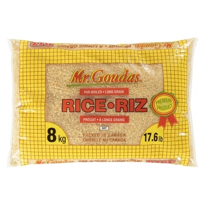 Mr Goudas Rice Par-Boiled Long Grain 8000 g, $0.16/100g