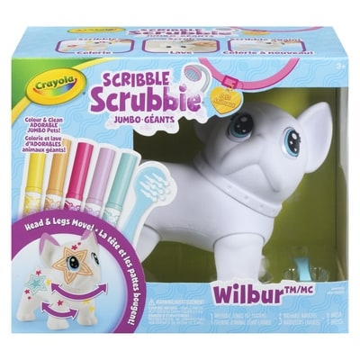 Crayola Scribble Scrubbie Colour & Clean Adorable Jumbo Pets Wilbur 3+ 1 ea, $22.00/1ea