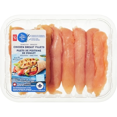 President's Choice Boneless Skinless Chicken Breast Fillets 0.35 kg, $2.29/100g