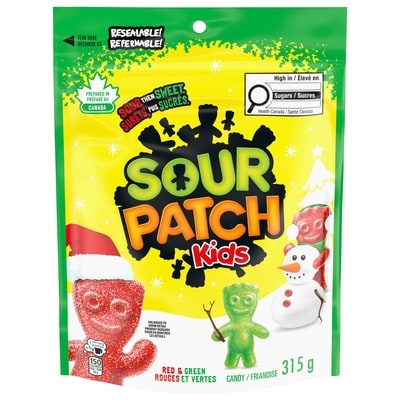 Maynards Sour Patch Kids Red and Green Holiday Candy 315 g, $1.90/100g