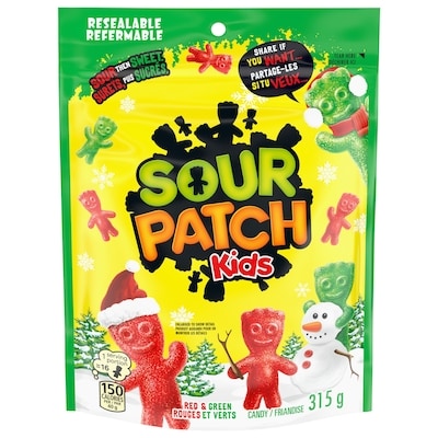 Maynards Sour Patch Kids Red and Green Holiday Candy 315 g, $1.90/100g