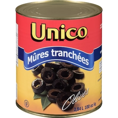 Unico Olives mûres tranchées 2.84 l, 0,53 $/100ml