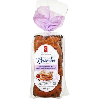 President's Choice All-Butter Chocolate Chip Brioche Loaf 400 g, $1.25/100g