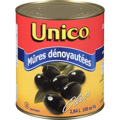 Unico Olives mûres dénoyautées moyennes 2.85 l, 0,53 $/100ml