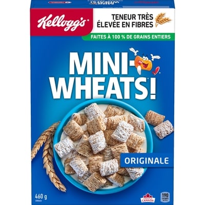 Kellogg’s Mini Wheats Céréales originale 460 g, 1,52 $/100g