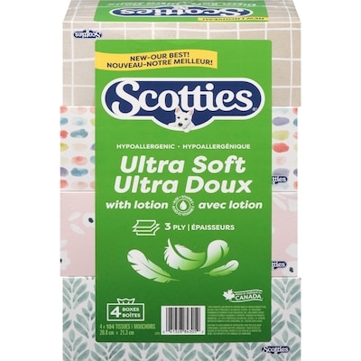 Scotties Ultra Soft Tissues 3 Ply With Lotion 4 ea, $3.50/1ea