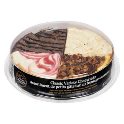  Assortiment de petits gâteaux au fromage classiques, 8 tranches 6 ea, 3,17 $/1ch