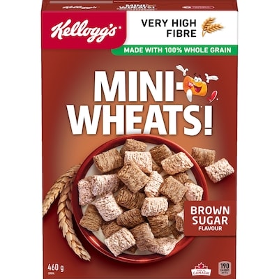 Kelloggs Mini Wheats Mini Wheat Cereal Brown Sugar Flavour 460 g, $1.52/100g