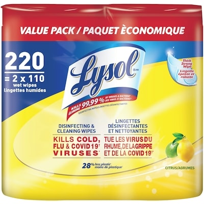 Lysol Disinfecting Wipes  2x110.0 ea, $0.07/1ea