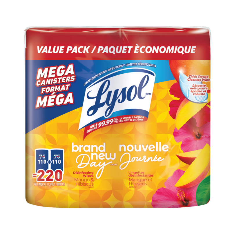 Brand New Day Disinfecting Wipes Mango & Hibiscus Scent Value Pack