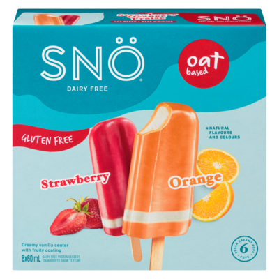 SNO Dairy Free Frozen Dessert Strawberry Orange 60 ml, $15.82/100ml