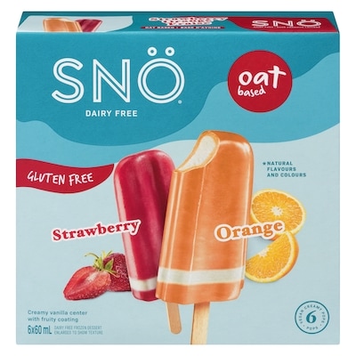 SNO Dairy Free Frozen Dessert Strawberry Orange 60 ml, $16.65/100ml