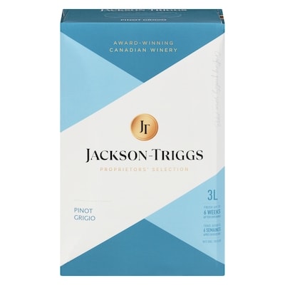Jackson Triggs Proprietors' Selection Pinot Grigio (ID required at pick-up) 3 l, $1.35/100ml