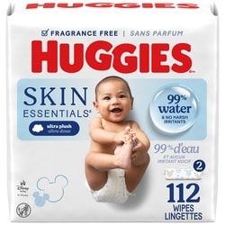 Huggies Skin Essentials Baby Wipes, 2 Flip Top Packs (112 Wipes Total) 112 ea, $0.10/1ea
