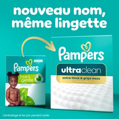 Pampers Lingettes à base de plantes Free & Gentle sans parfum 468 ea, 0,05 $/1ch