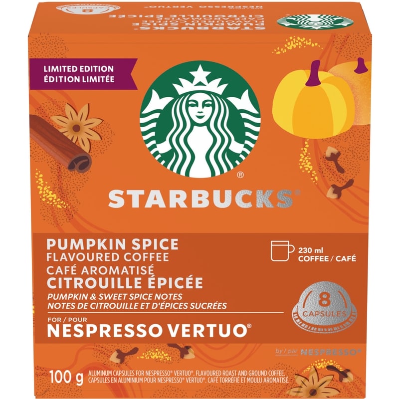 Starbucks Citrouille épicée pour NESPRESSO VERTUO, café 100 g