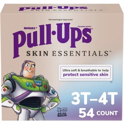 Huggies Pull-Ups Pull Ups Boys Skin Essentials Training Pants, 3T-4T (32-40 lbs), 54 Ct 54 ea, $0.60/1ea